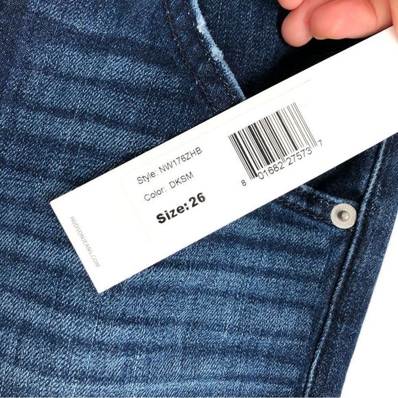 Hudson Beth Mid-Rise Baby Bootcut Jean Dark Wash Size 26 NWT - Picture 11 of 12